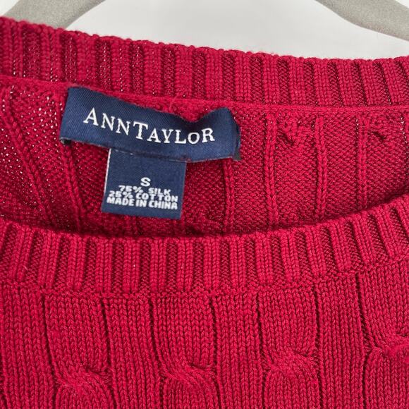 Ann Taylor Silk Blend Sweater Red Small - Picture 4 of 5